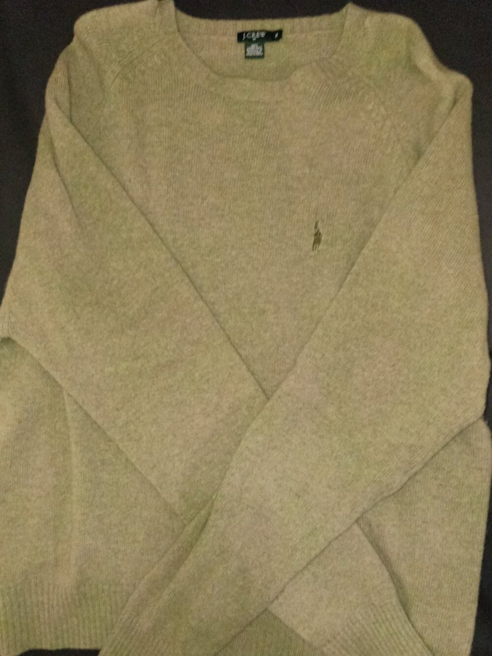 J. Crew Factory 100% Lambswool Sage Crewneck Sweater XL